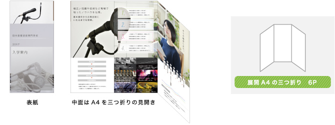 リーフレットタイプ イベント等での配布時に便利です。